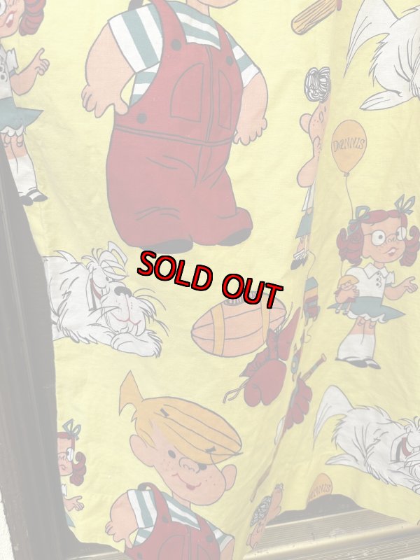画像7: Dennis the Menace fabric Curtain Yellow (B) / わんぱくデニスの布製　カーテン　イエロー (7)