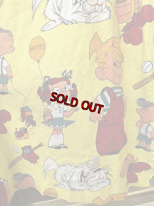 画像9: Dennis the Menace fabric Curtain Yellow (B) / わんぱくデニスの布製　カーテン　イエロー (9)