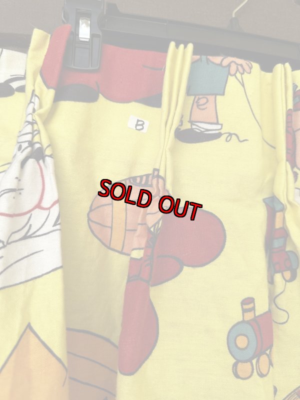 画像4: Dennis the Menace fabric Curtain Yellow (B) / わんぱくデニスの布製　カーテン　イエロー (4)