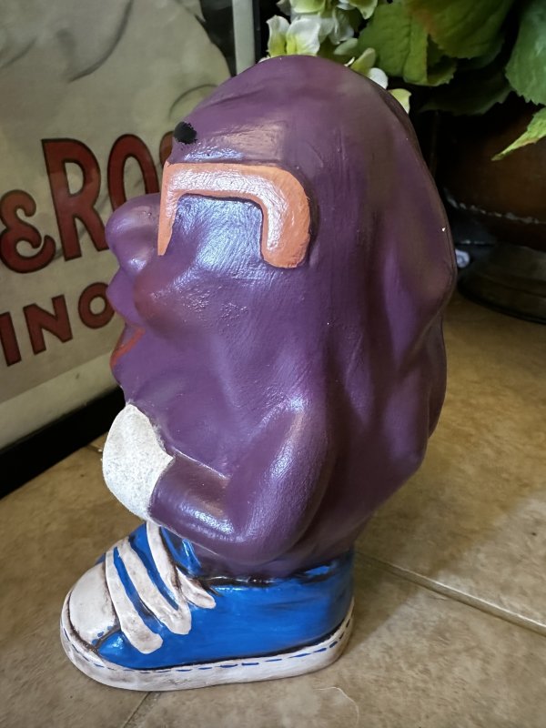 画像5: California Raisins ceramic figure Doll 18cm Microphone 1988 / カリフォルニアレーズン　18cm 陶器製　マイク　大きめドール　フィギュア (5)