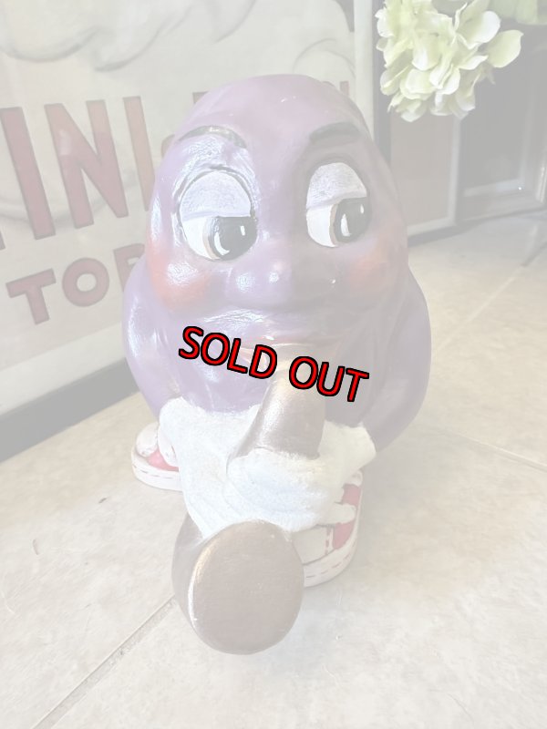 画像1: California Raisins ceramic Saxophone figure Doll  1988 / カリフォルニアレーズン　陶器製　サクソフォン　大きめドール　フィギュア (1)