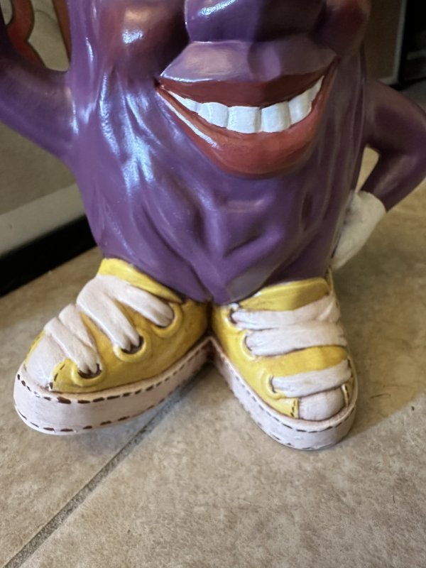 画像3: California Raisins ceramic 18cm Dancing figure Doll  1988 / カリフォルニアレーズン　18cm 陶器製　ダンシング　大きめドール　フィギュア (3)