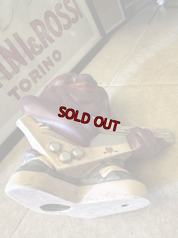 画像9: California Raisins ceramic figure Doll Guitar 1988 / カリフォルニアレーズン　陶器製　ギター　18cm 大きめドール　フィギュア (9)