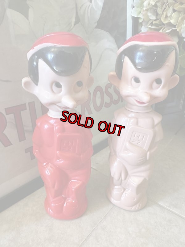 画像9: Disney Pinocchio Red Plastic Colgate Soaky Bottle / ピノキオ　レッド　コルゲート、プラスチック製　ソーキーボトル (9)