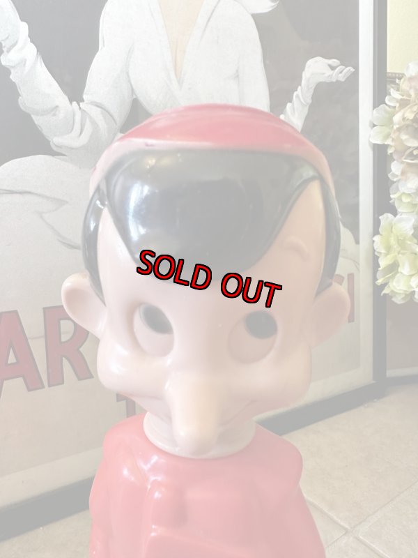 画像2: Disney Pinocchio Red Plastic Colgate Soaky Bottle / ピノキオ　レッド　コルゲート、プラスチック製　ソーキーボトル (2)