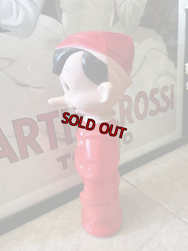 画像4: Disney Pinocchio Red Plastic Colgate Soaky Bottle / ピノキオ　レッド　コルゲート、プラスチック製　ソーキーボトル (4)