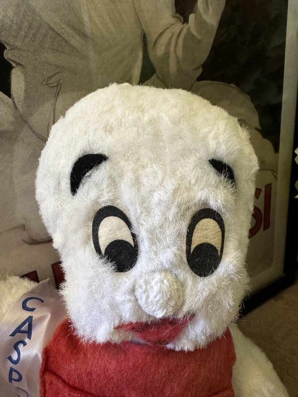 画像3: Casper Bank novelty  red apron plush doll / キャスパー　バンクノベルティ　赤いエプロン　ぬいぐるみ (3)