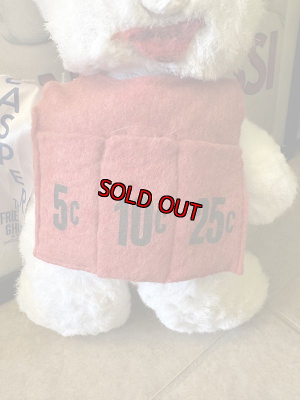 画像4: Casper Bank novelty  red apron plush doll / キャスパー　バンクノベルティ　赤いエプロン　ぬいぐるみ (4)