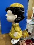 画像4: Lucy Snoopy Ceramic Doll /　スヌーピー　ルーシー　　陶器製　ドール　ツヤツヤ　黄色柄 (4)