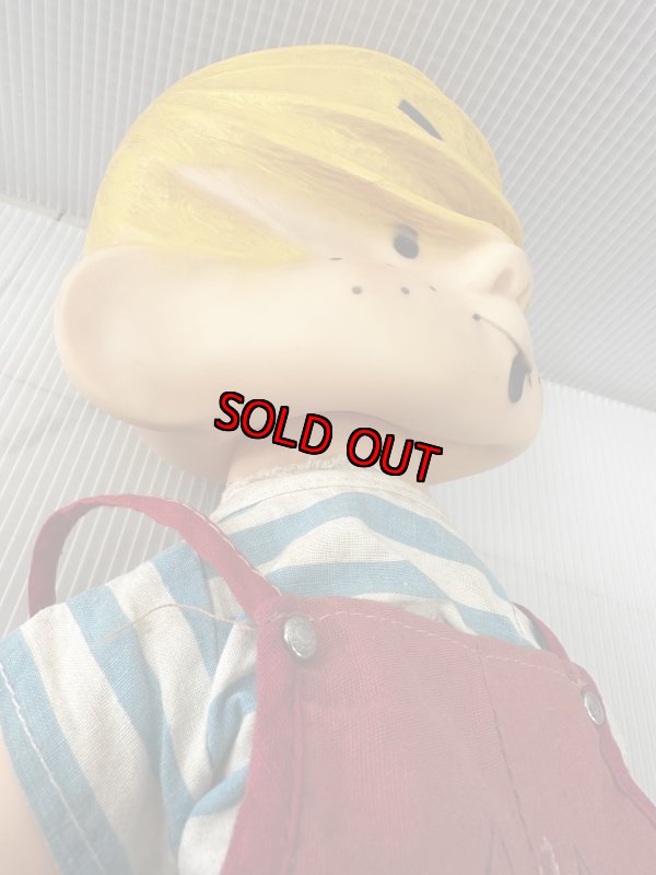 画像9: Dennis the Menace Rubber doll Red Overall  (G) / わんぱくデニス　ラバードール　青と白Tシャツ、レッドオーバーオール (9)