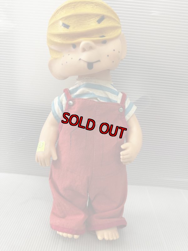 画像1: Dennis the Menace Rubber doll Red Overall  (G) / わんぱくデニス　ラバードール　青と白Tシャツ、レッドオーバーオール (1)