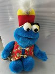 画像1: Sesame Street Cookie Monster marching band Plush Doll  1999 / クッキーモンスター　マーチングバンド　ラップ　ぬいぐるみ (1)