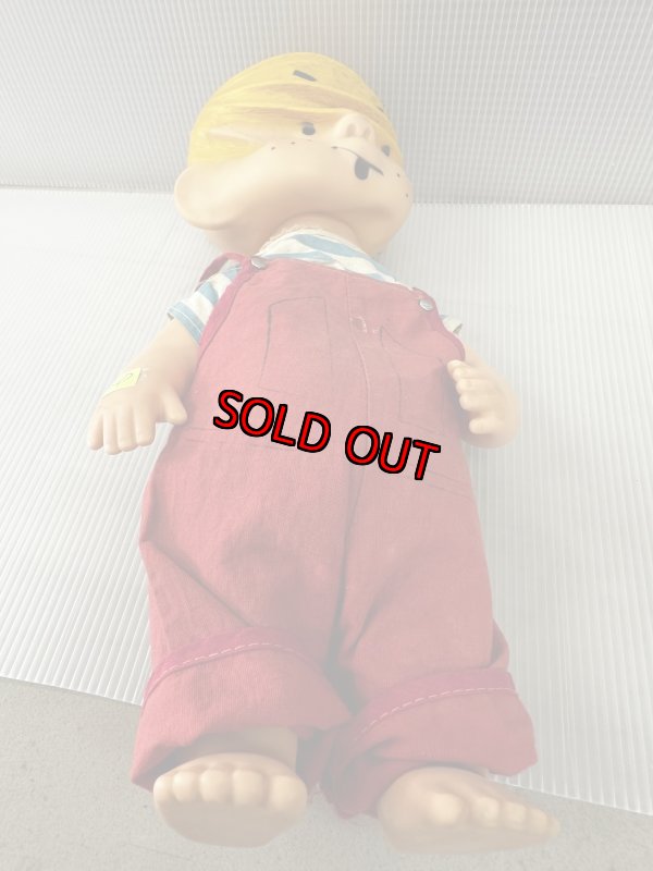 画像8: Dennis the Menace Rubber doll Red Overall  (G) / わんぱくデニス　ラバードール　青と白Tシャツ、レッドオーバーオール (8)