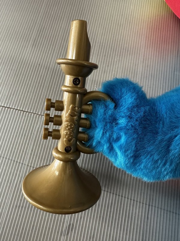 画像9: Sesame Street Cookie Monster marching band Plush Doll  1999 / クッキーモンスター　マーチングバンド　ラップ　ぬいぐるみ (9)