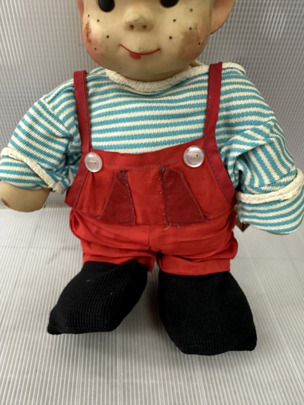 画像3: Dennis the Menace Rubber Face doll Red Overall  Fabric / わんぱくデニス　ラバーフェイスドール　青と白Tシャツ、レッドオーバーオール (3)