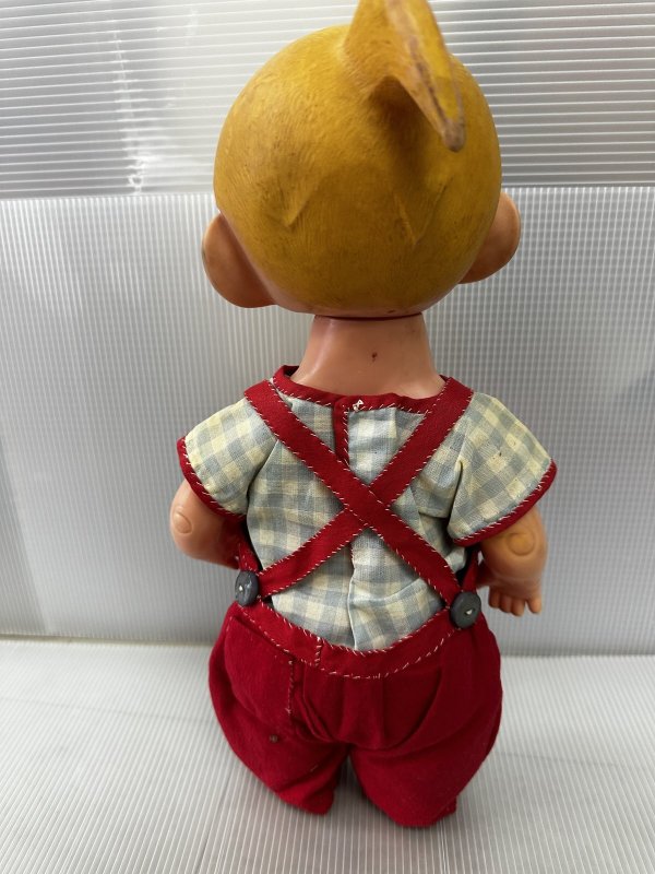 画像6: Dennis the Menace Rubber doll Red Overall  (H)  / わんぱくデニス　ラバードール　青と白Tシャツ、レッドオーバーオール (6)