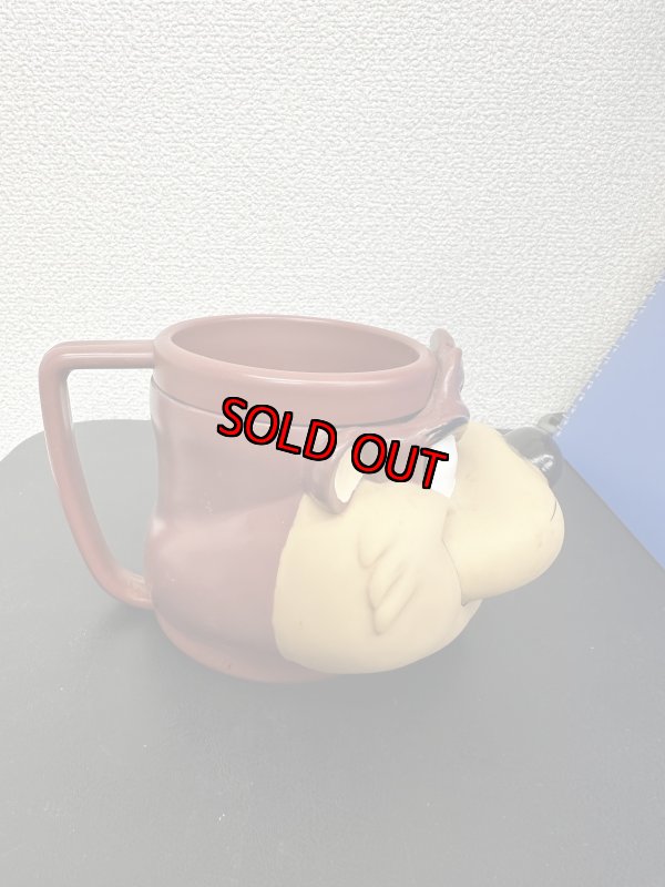 画像4:  Looney Tunes Tasmanian Devil Face Plastic Mug /  ルーニーテューンズ  タスマニアンデビル　プラスチック製　フェイスマグ (4)