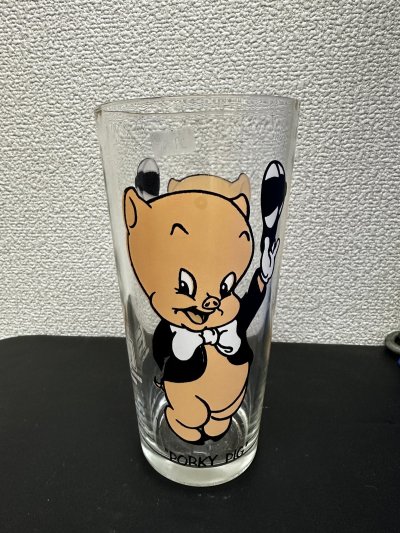 画像1: Looney Tunes Porky Pig Pepsi Glass 1973 (B)  / ルーニーチューンズ　ペプシ　ポーキーピッグ 　グラス