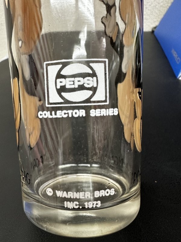 画像6: Looney Tunes Porky Pig Pepsi Glass 1973 (A)  / ルーニーチューンズ　ペプシ　ポーキーピッグ 　グラス (6)