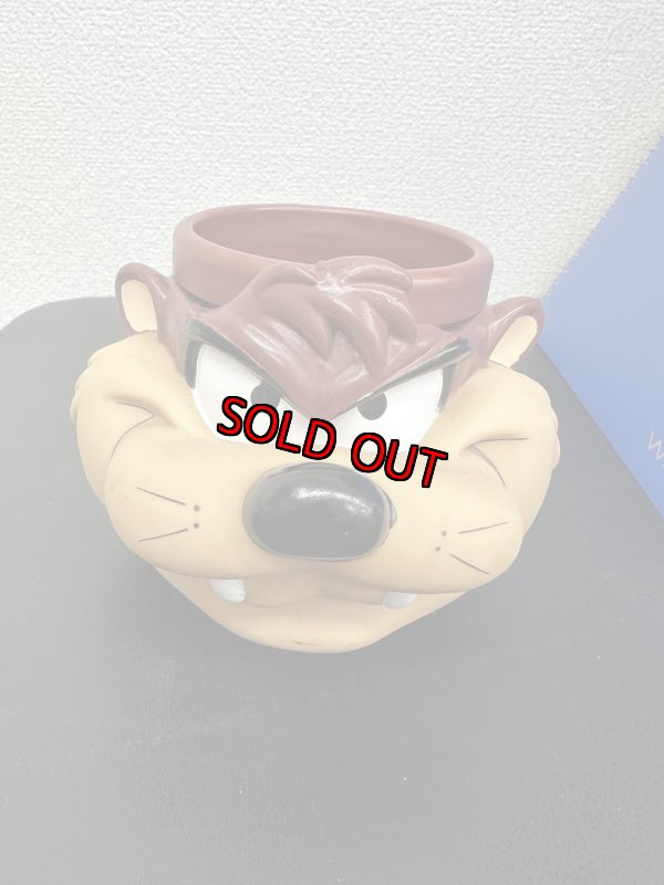 画像1:  Looney Tunes Tasmanian Devil Face Plastic Mug /  ルーニーテューンズ  タスマニアンデビル　プラスチック製　フェイスマグ (1)