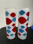 画像1:  Dairy Queen frosted glasses set of 2 / ディリークィーン　半透明グラス　2個セット (1)
