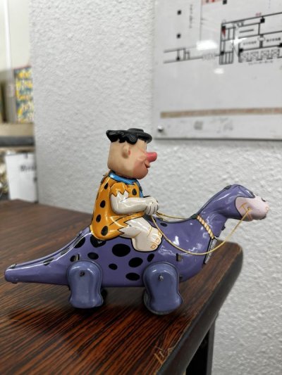 画像1: Flintstones Dino & Fred Marx Tin Toy figure / フリントストーン　ディノ&フレッド　マルクス　ティン製　ブリキ　トイ