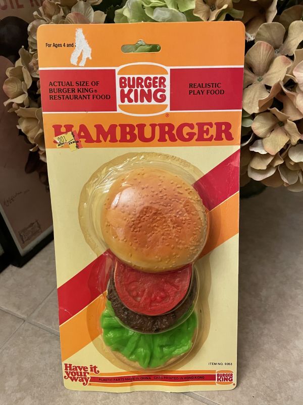 Burger King Hamburger play food set 1987 / バーガーキングのハンバーガー、プレイフードセット
