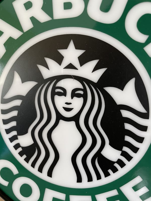 Starbucks Small Plastic Sign / スターバックス 小さな看板、サイン、ストアディスプレイ