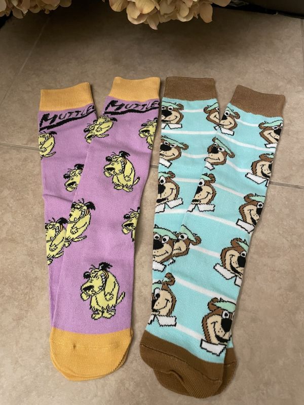 画像1: Yogi Bear & Muttley Socks set of 2  / ヨギベア & ケンケン　ソックス　2足セット (1)