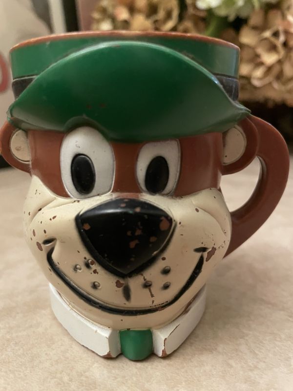 画像1: Hanna Barbera Yogi Bear plastic face mug (A)  / ハンナバーベラ　ヨギベア　プラスチック製　フェイスマグ (1)