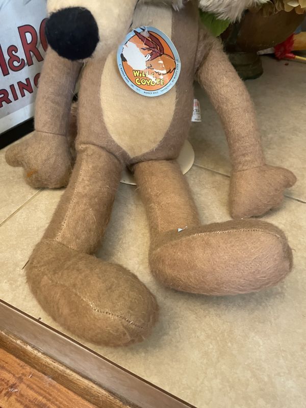 Looney Tunes Wile. E. Coyote Plush Doll with tag 1971 / ルーニー 
